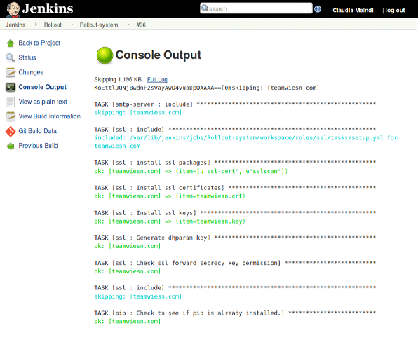 Jenkins screenshot