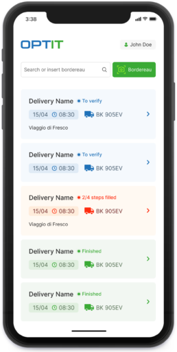 Dimar Delivery Main Screen App